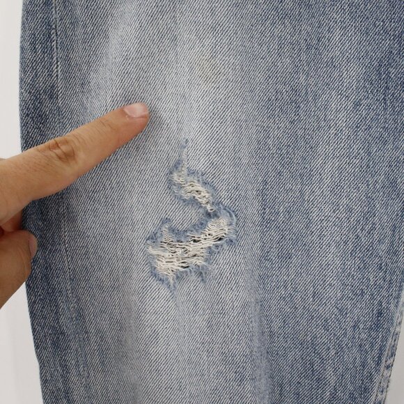 Agolde Jeans Women 24 Jamie High Rise Classic Distressed Straight Leg Button Fly - Picture 11 of 11